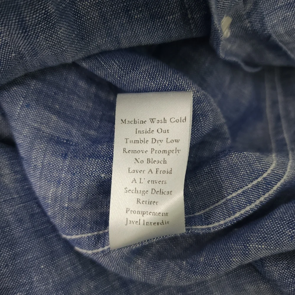 Frank & Eileen Rory Famous Blue Lived-in Linen Maxi Dress - Picture 7 of 10